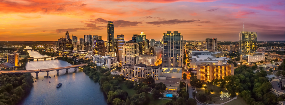 Austin,Sunset,Near,The,River