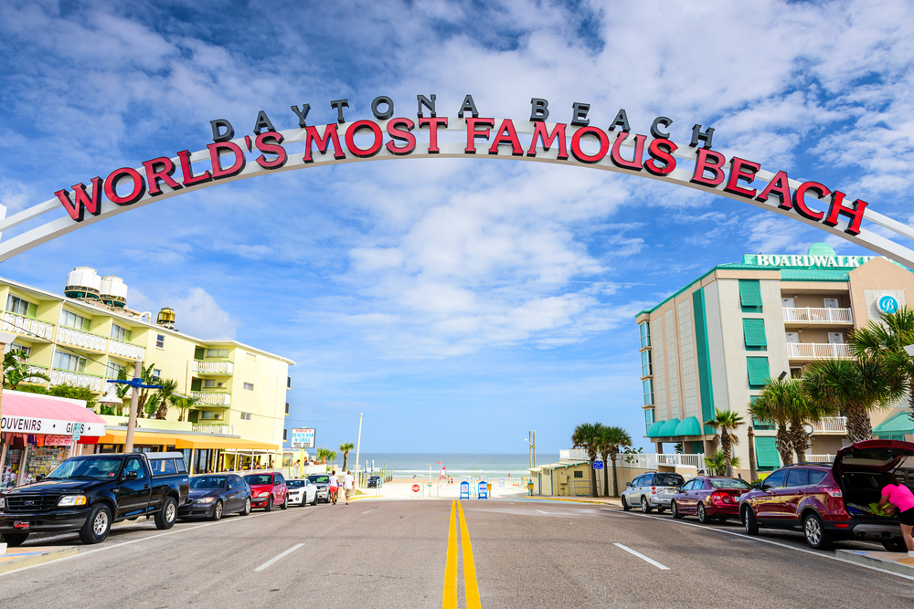 Daytona,Beach,,Florida,-,January,3,,2015:,Daytona,Beach,Sign.